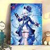 "Digital DIY Oil Painting: Two-Dimensional Anime Water God Fu Nina Decorative Artwork"