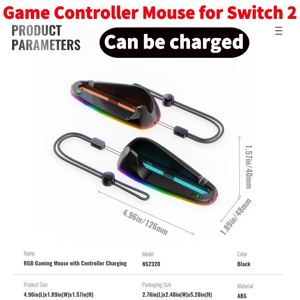 2Pcs Mouse Grip for Nintendo Switch 2 Joy-Con Left Right Controller Ergonomic Mouse Mode Holder For Switch 2 Gaming Accessories