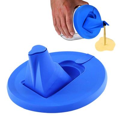 Collapsible Paint Can Lid with Pouring Spout Leak Resistant Mess-Free Foldable Gallon Paint Can Lid Cover