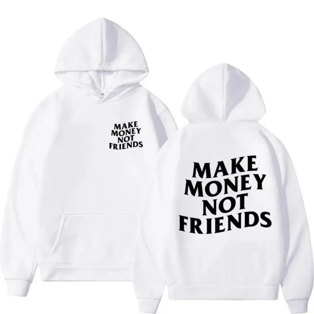 Lustiger Need Money Buchstaben Print Hoodie Modedesign Streetwear Hoodies Herren Damen Sweatshirt Fleece Übergroß Paare Lässig