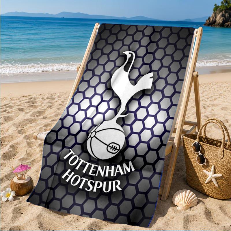 Toalla de Playa de Microfibra con Diseño del Escudo del Tottenham, Suave y Absorbente, Secado Rápido, Ideal para Viajes de Verano, Esencial para la Playa, Piscina