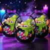 Clear Candy Bags 2/4/6Pcs Gift Bag for Halloween Christmas, Goodie Treat with Handle Handle, Resealable Sealed Pouch Holiday Party Favors Festive