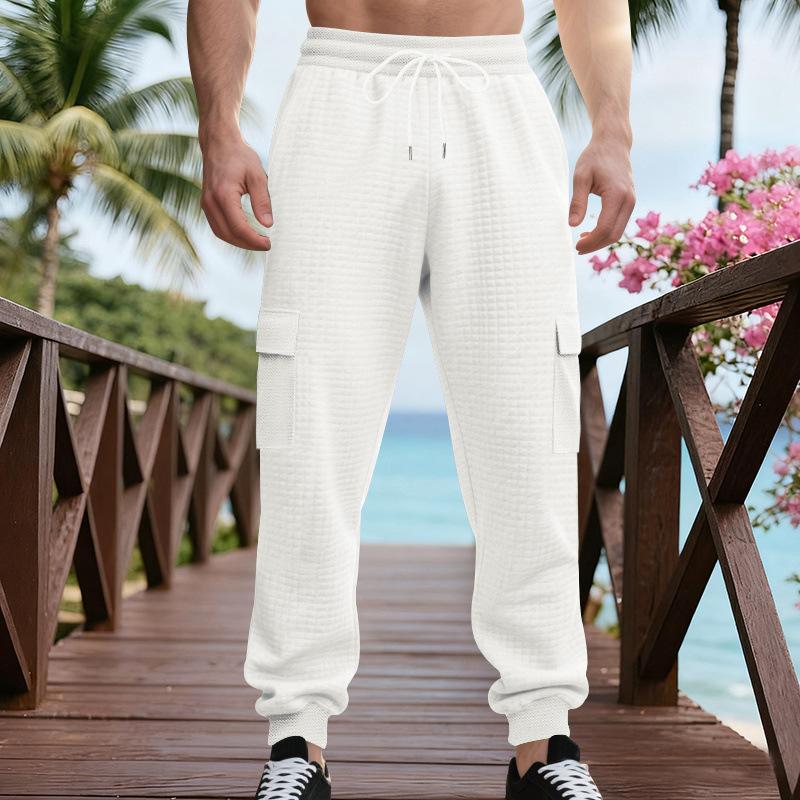 

2025 Новые осенне-зимние мужские брюки для работы, свободные, повседневные S белый