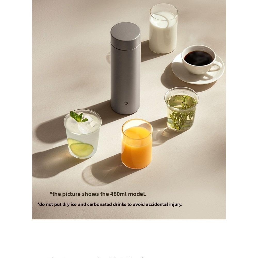 Xiaomi Taza Termo Mijia de Titanio TI2, 350ml/480ml Botella de Agua Aislada de Titanio Puro, Termo de Doble Pared para Café Té Viajes