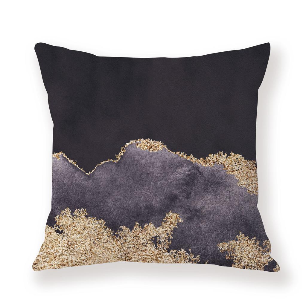 Watercolor Ins Wind Flashing Plush Pillowcase Contrasting Color Creative Model Room Decoration Pillow Car Sofa