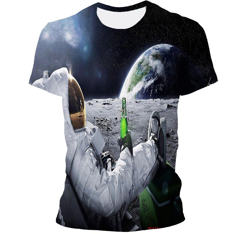 Trička s grafikou Vast Starry Sky Universe Pro muže Letní móda Tričko se vzorem 3D Vesmír Planeta Osobnost Trička v cool stylu