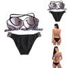 Retro Summer Beach Striped Print Swimwear With Premium Quality Fabric And Timeless Design
