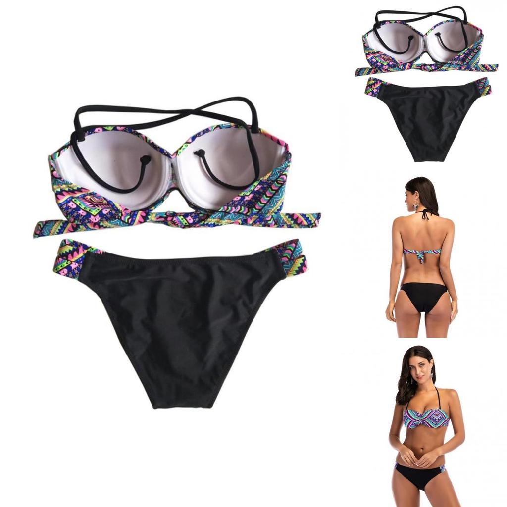 Retro Summer Beach Striped Print Swimwear With Premium Quality Fabric And Timeless Design