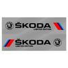 2pcs Car 3D Stickers Auto Side Body Sports Sticker Decals Car Accessories For Skoda Octavia Superb Rapid Kodiaq Karoq Fabia Kamiq Roomster Citigo