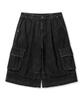 Code Graphy 8-Part Bermuda Cargo Denim Shorts_Vintage Black
