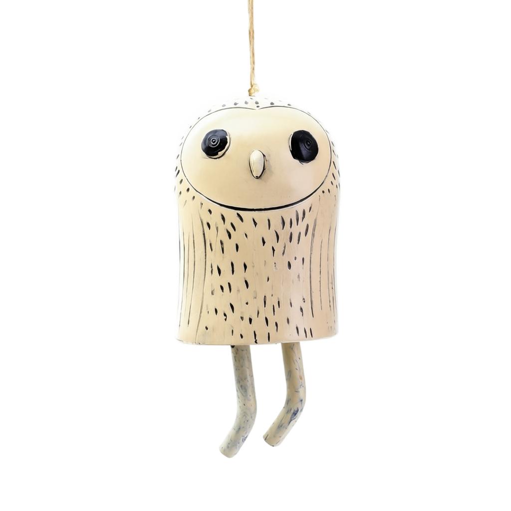 Ceramic Wind Hanging Ornament Animal Shaped Bell for Indoor Outdoor Garden Home Decor Porch Patio