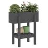 VidaXL Jardinière gris 62x30x69 cm bois massif de pin 825235