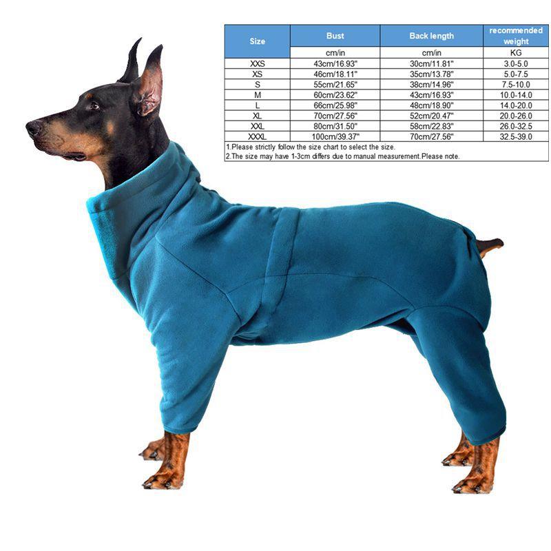 Pet Dog Jacket Winter Warm Clothes Fleece Pet Dog Jumpsuit Pets Overalls Costumes For Small Medium Large Dogs French Bulldog