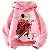 Spring Autumn Casual Children's Hoodie Sports Sweatshirt for Boys and Girls Ronaldo Printed Fashion Kids Pullover Top