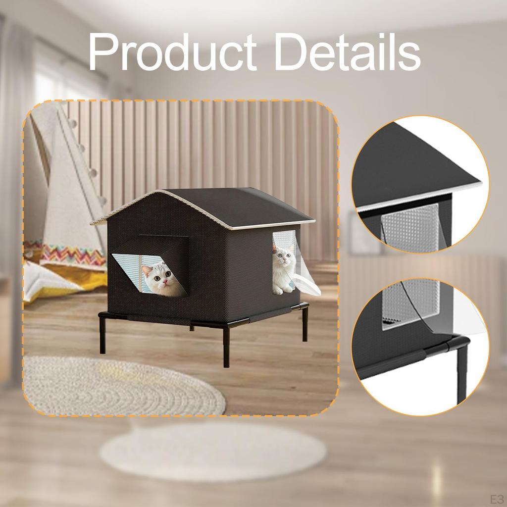 Uzavřený stan pro domácí mazlíčky s vyvýšenou základnou Bouda na zimu