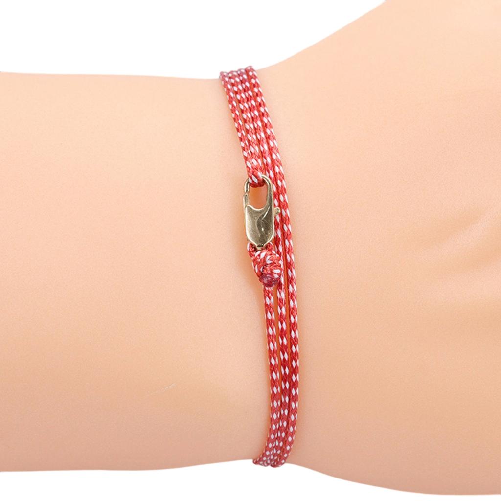 Adjustable Braided Waxed Cord Bracelet Vintage Inspired Design With Copper Clasp Jewelry For Women Men Daily Wear