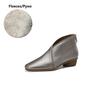 Fashion 2025 New Autumn Women Boots Genuine Leather Women Shoes Round Toe Chunky Heel Shoes Modern Ankle Boots Concise Chelsea Boots