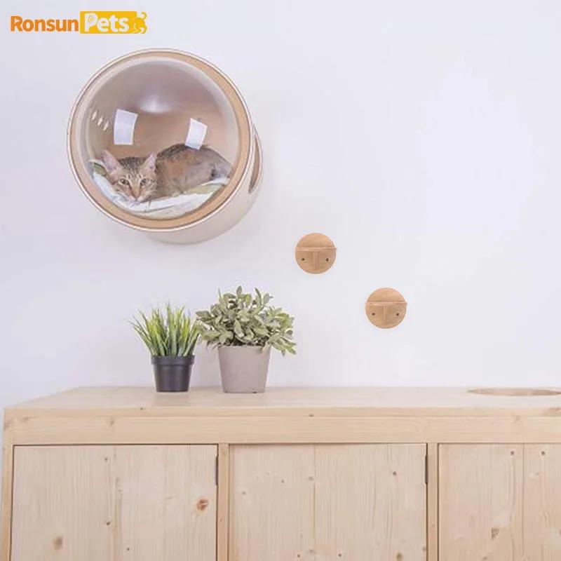 Space Capsule Cat Nest Fully Enclosed Hanging Wall Transparent Cover Cat Climbing Scratching Platform Animal Toy Pet Products