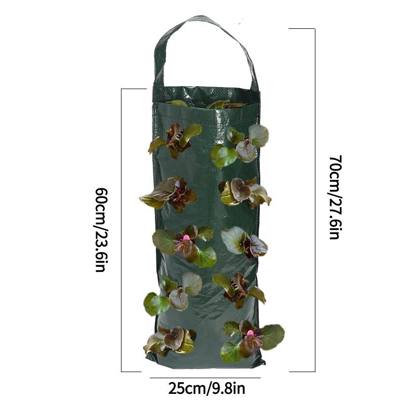 Hanging Strawberry Grow Bag Planter With Planting Holes Heavy Duty Durable Vertical Hanging Planter For Vegetable Tomato Potato