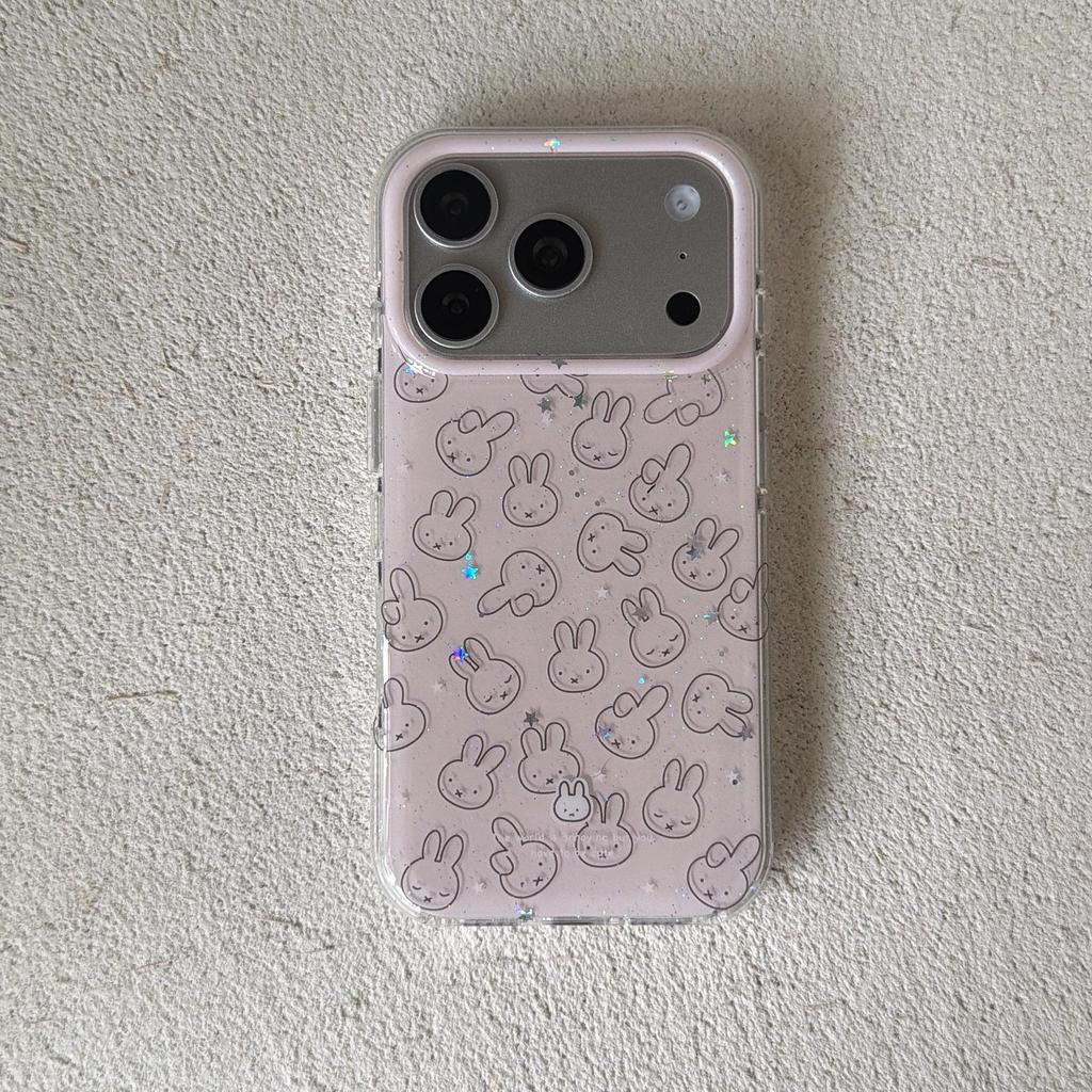 Trendy Double-Layer Pink Miffy Series Drop-Proof Phone Case for Apple iP17 Pro Max