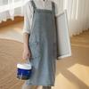 Elegant Kitchen Cooking Apron Oil-Proof Artist Flower Shop Apron Ladies Denim Apron  Restaurant Use