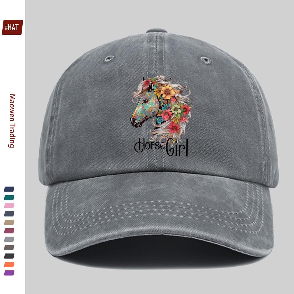 pc pcs Horse Floral Print Trucker Hat Suitable for Dating Outdoor Sports Beach Vacations Fishing Cycling Parties Adju