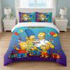 The Simpsons Bedroom 3Pcs Bedding Set Soft Bed Sheet Pillowcases Home Bedding Decoration
