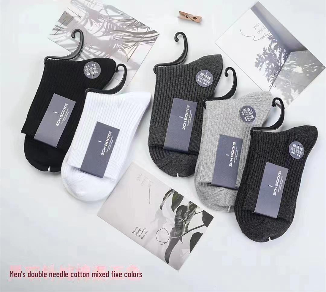 

Мужские носки средней длины - 100% хлопок, дезодорирующие, впитывающие пот, для всех сезонов One Size (High-Quality Men s Socks)