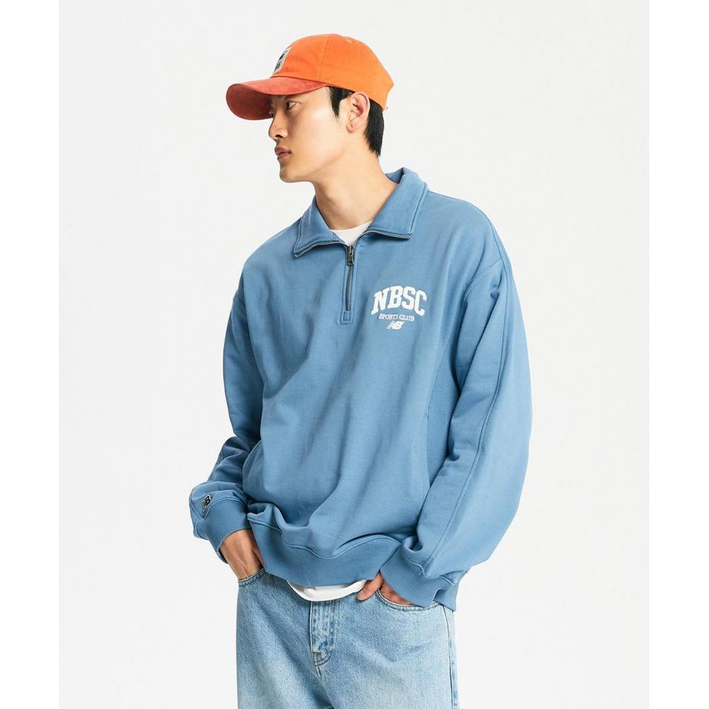 

NEW BALANCE NBNCD31823 UNI NBSC Толстовка на молнии до половины длины, полуоблегающий крой (СИНИЙ)