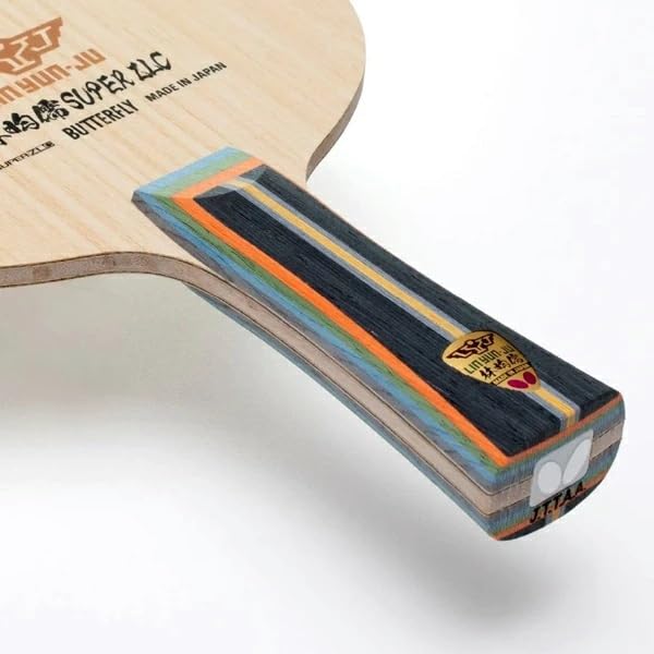 Table Tennis Racket with Table Tennis Lin SUPER ZLC Sticker, Butterfly, Yun-Ju, (FL)