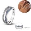 925 Silver Wedding Rings For Women Girl 'S Stackable Ring For Engagement Party