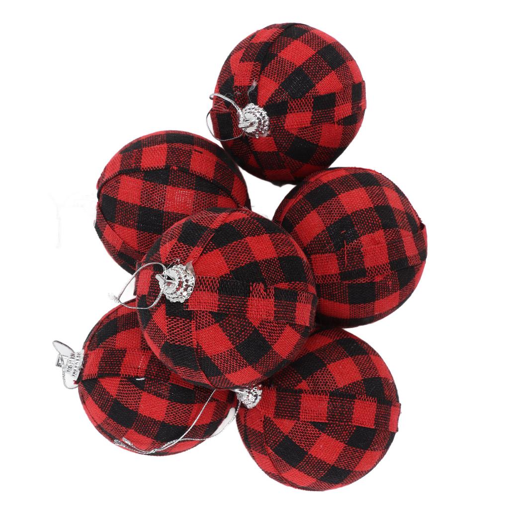 6 Stück 70 mm 2,76 Zoll Weihnachtskugeln Weihnachtsbaumschmuckkugeln Neujahrsdeko Rot