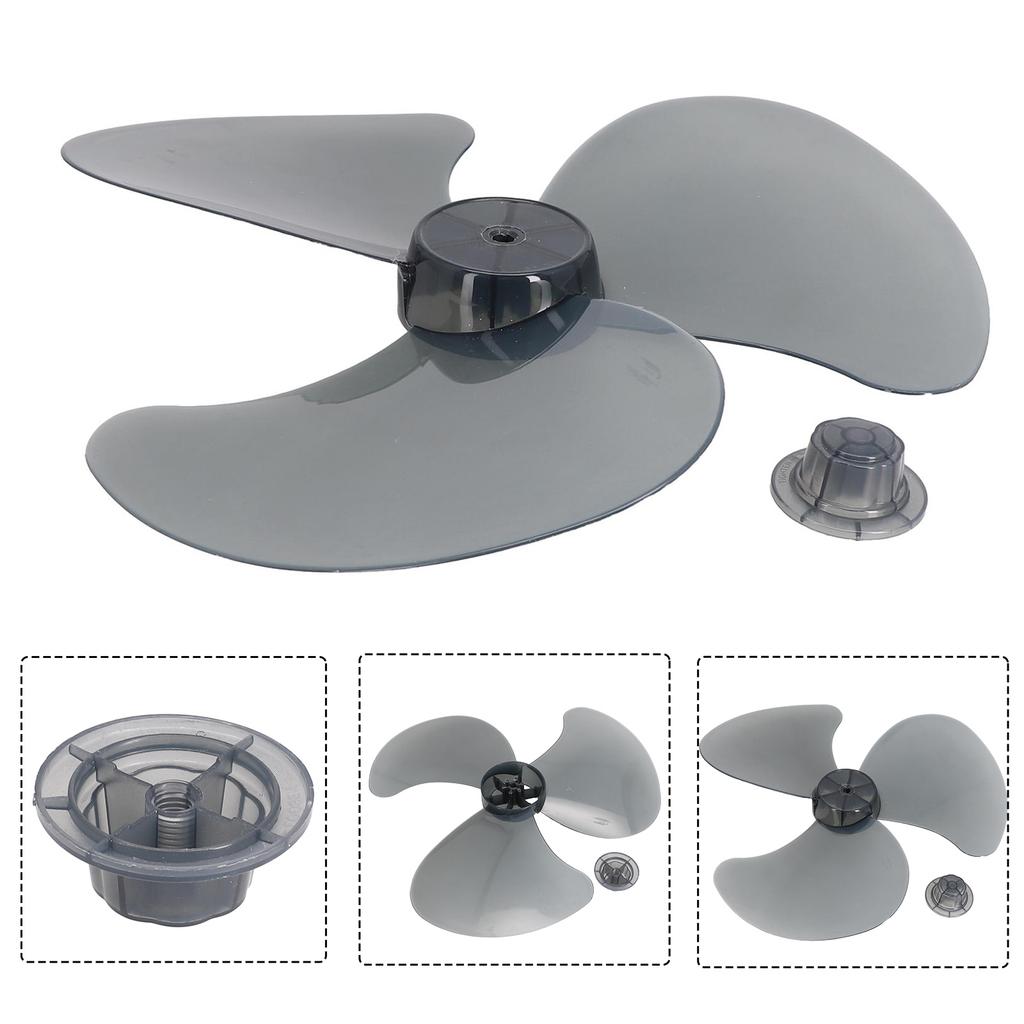 16Inch 3 Leaves Plastic Fan Blade With Nut Coverfor Standing Pedestal Floor Table Fanner Electric Fan Accessories