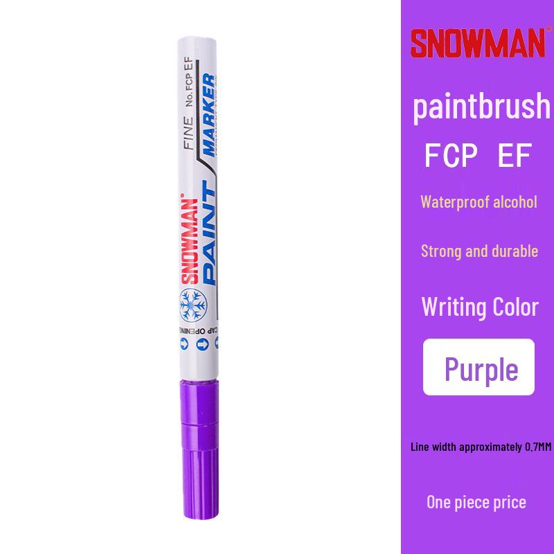 Snowman Fine Needle Tip Paint Marker - Black & White, Low Halogen, Eco-Friendly, EFWP-12