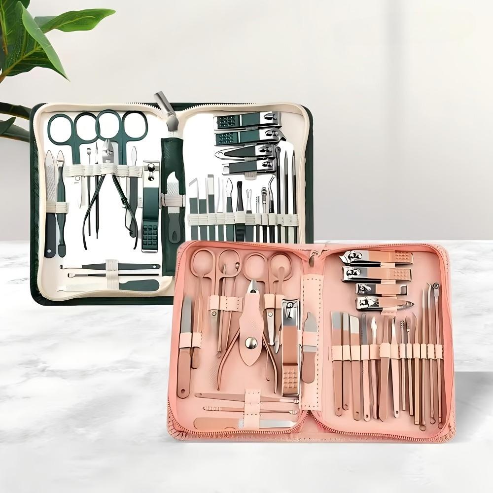 Xiaomi Manicure & Pedicure Kit Available In Gradient Purple-blue Black Rose Golden And Dark Green Portable Professional Nail Care Set
