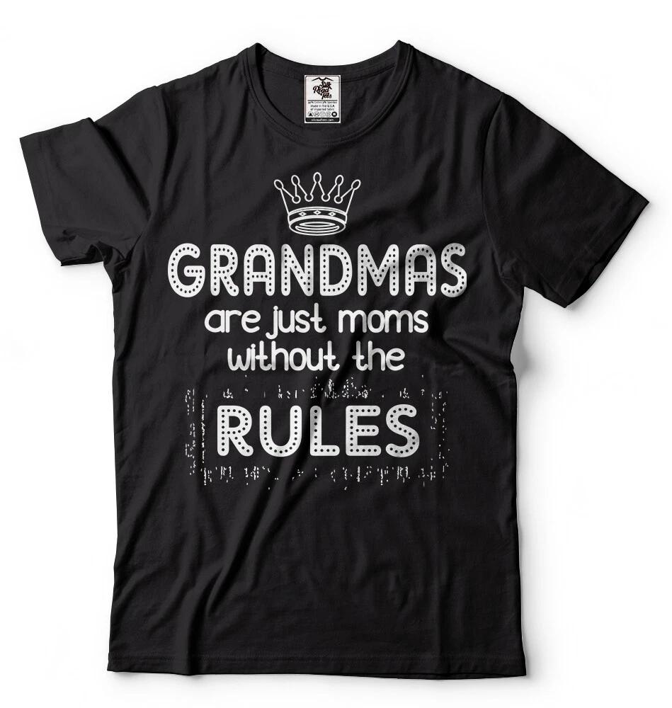 Grandma T-shirt Moms Without Rules Funny Birthday Gift for Grandmother Shirt M
