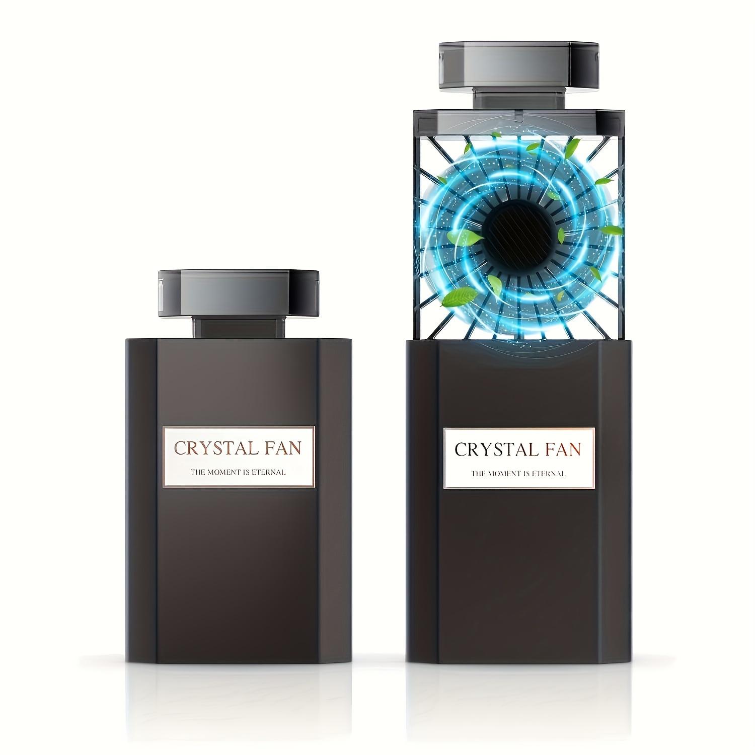 

1 шт. Перезаряжаемый мини-персональный вентилятор со встроенной сменной ароматической подушечкой, 3-скоростной режим, мощный тихий выдвижной портативный охлаждающий вентилятор чёрный