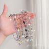 Premium sense water drop crystal love pendant mobile phone chain ins butterfly handmade beaded keychain bag pendant batch