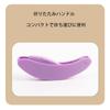 Folding Metal Eyelash Comb for Makeup and Eyebrow 1 Piece Care, Purple,