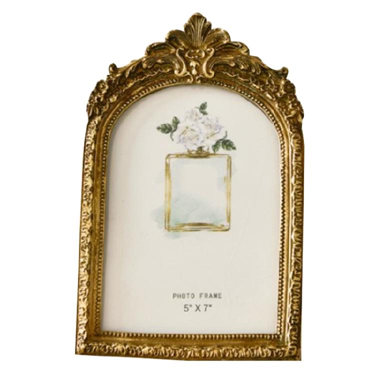 Elegant Retro Photo Frame Imitation Wood Embossed Picture Frame Home Ornaments