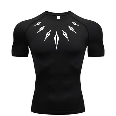 Anime Men's Compression Shirt Fitness Sport Running Tight Gym TShirts Athletic Workout Quick Dry Tops Tee Summer