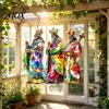 Modern Acrylic Prism Art Sun Catchers for Windows, Stained Glass Style Rainbow Maker Hanging Decorative Window Ornaments, Colorful Pendants