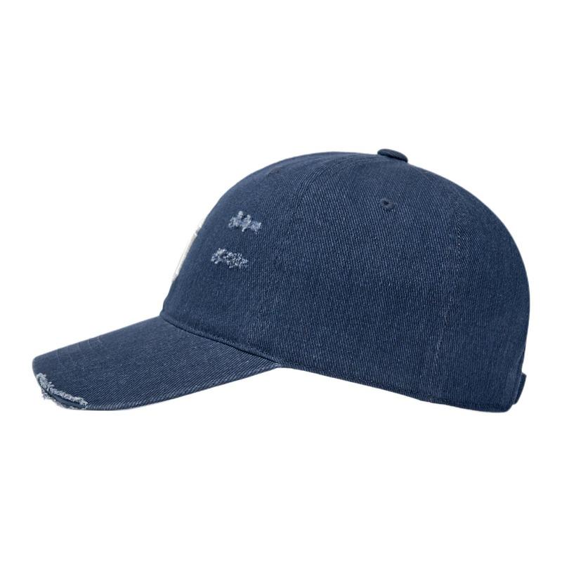 MLB Logo Design Cotton Baseball Cap Unisex Couple Style Navy Blue 3ACPVV34N-50NYS