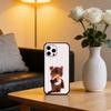 Cute M-Monchhichis Phone Case For iPhone17,16,15,14,13,12 Plus,Max Soft Silicone Black Cover