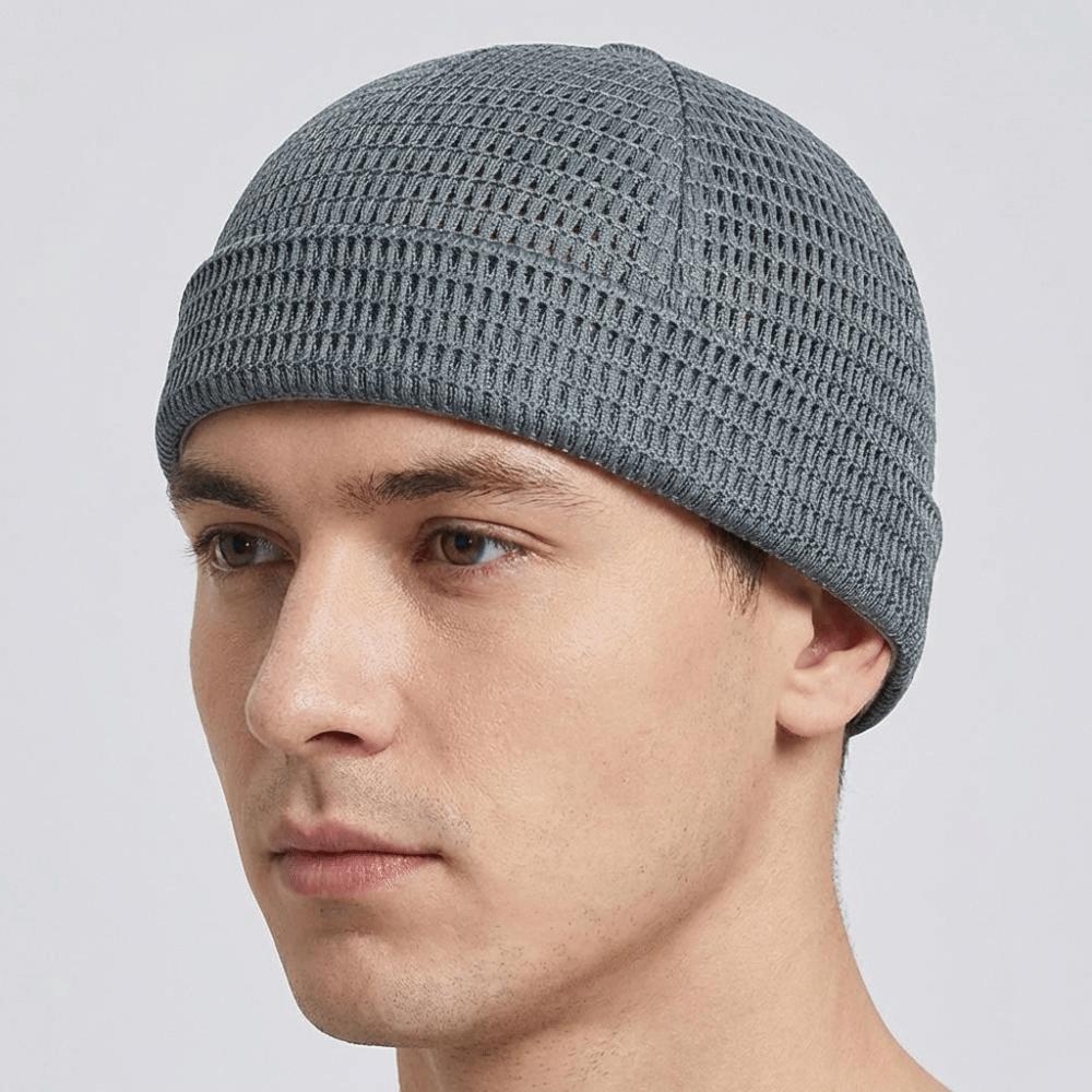 Verstellbarer atmungsaktiver Netzhut Ultra-leichte Mützen Mode Schirmlose Melonenmütze Streetwear