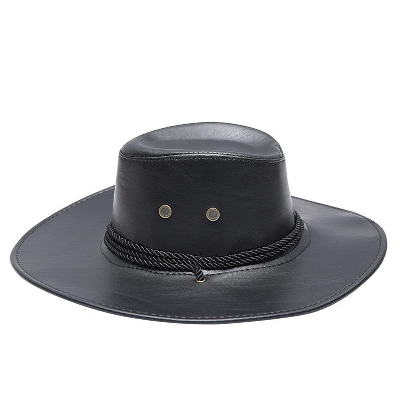 European, American and Western Cowboy Jazz Hat Big Eaves Cowboy Hat Outdoor Sun Hat Men's Riding Hat