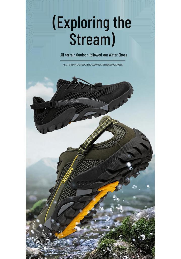 Breathable Non-Slip Creek Shoes: Lightweight Quick-Drying Outdoor Casual Mountaineering Sneakers for Couples