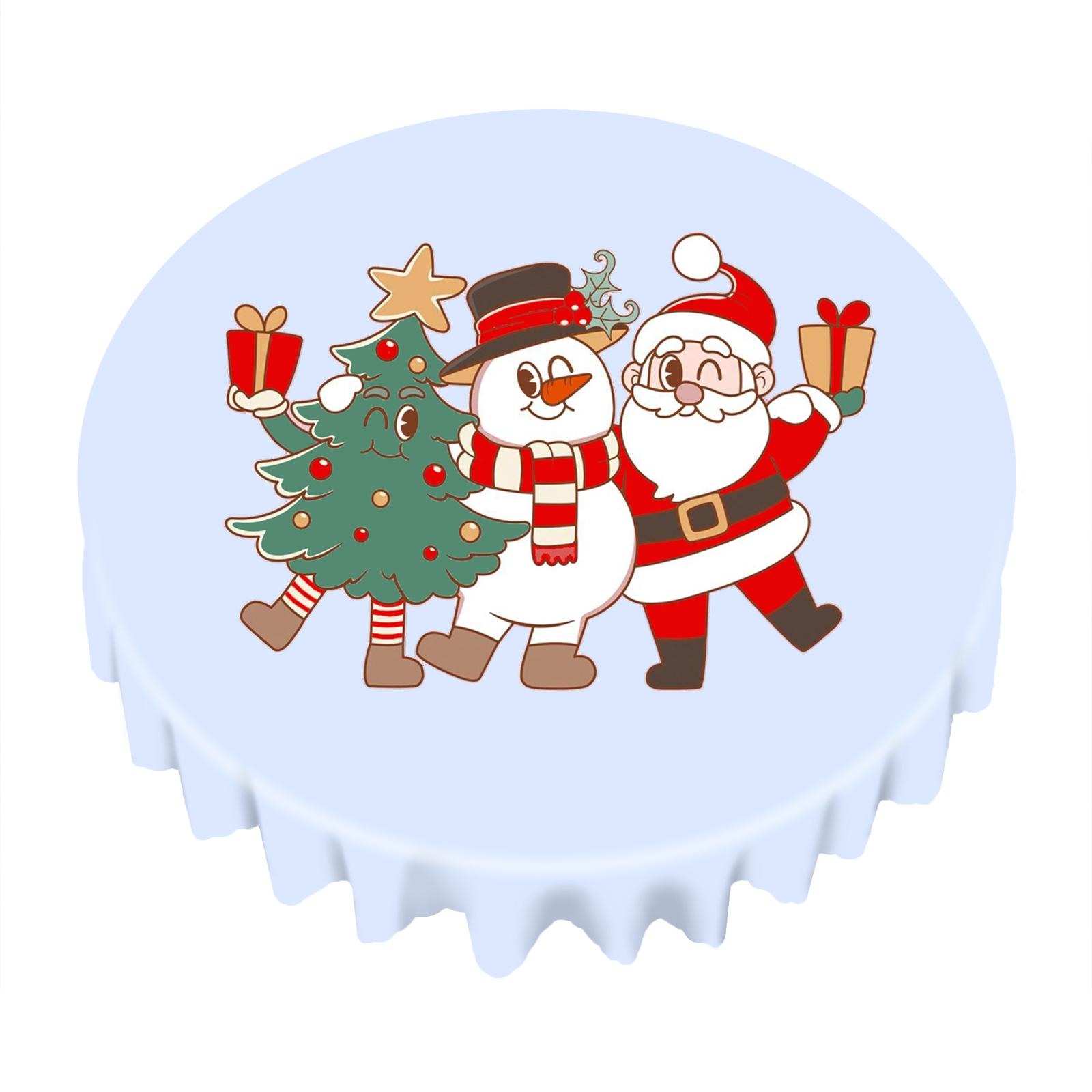 

Рождественская скатерть прямоугольная с прямым краем One Size