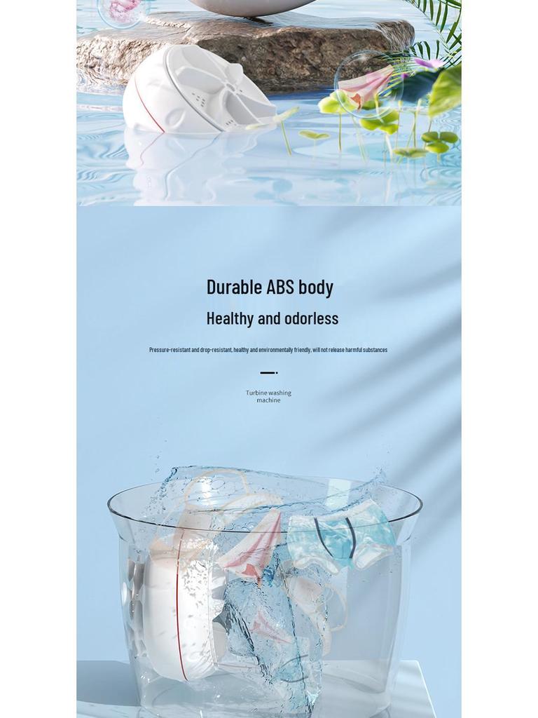 Compact Portable Electric Washing Machine for Travel & Dorms