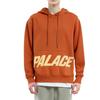 Palace FW22 Pal Pocket Slub Hooded Sweatshirt Men Hoodies Rust Orange P23C3130